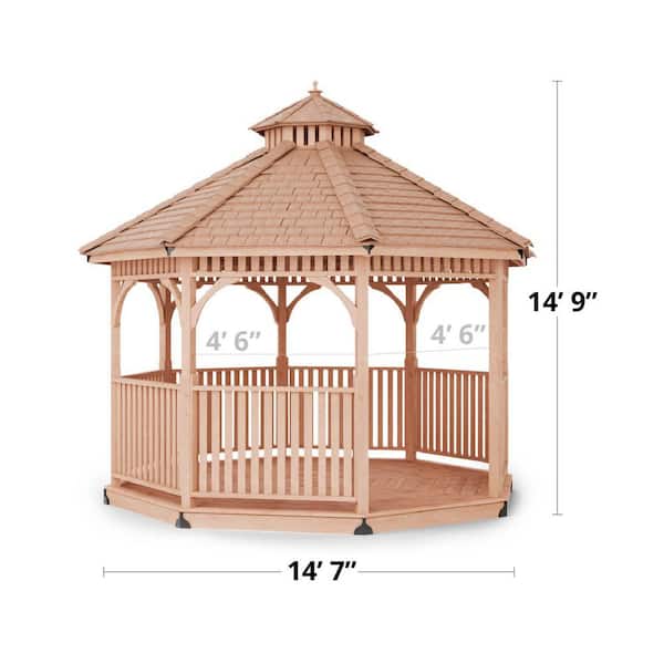 Outdoor Living Today 12 ft. Octagon Bayside Panelized Gazebo