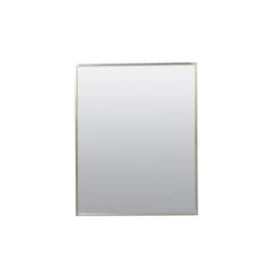 24 in. W x 30 in. H Rectangular Brushed Nickel Medicine Cabinet with Mirror