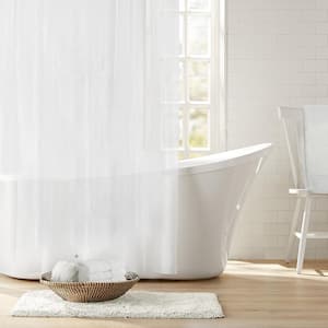 1pc Peva Waterproof Shower Curtain Liner Peony - Temu