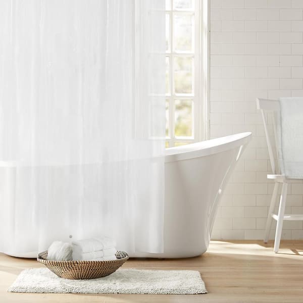 Clorox 70 in. W x 72 in. L Clear Frosty 4G PEVA Shower Curtain Liner