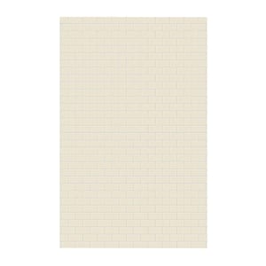 Subway Tile 62 in. x 96 in. 1-Piece Easy Up Adhesive Shower Panel in Bone