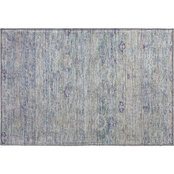 Mayfield Premium Machine Washable Abstract AMF2090 Plum 2 ft. x 3 ft. Accent Rug
