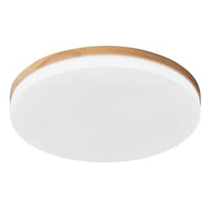 18.89 in. 1-Light White Simple Circle Modern Minimalist Integrated LED Flush Mount