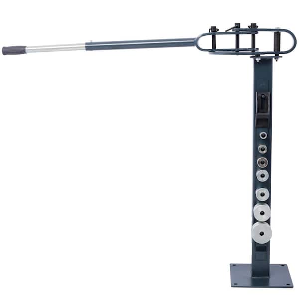 Tidoin 7 Dies Versatile Compact Gray Metal Tubing Bender Pedestal Floor Compact Bender with 44 in. Handle