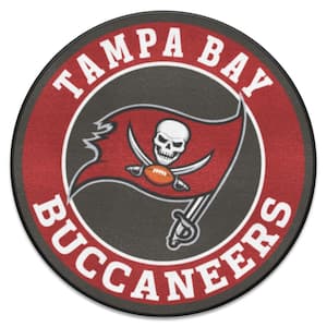 NFL Tampa Bay Buccaneers Red 2 ft. x 2 ft. Round Area Rug