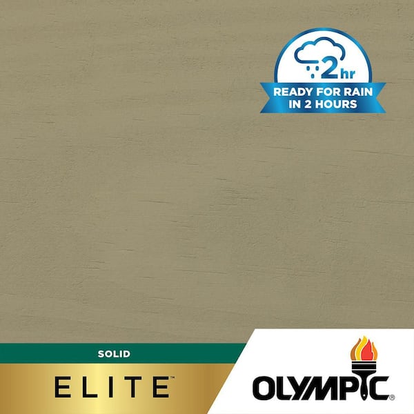Olympic Elite 8 oz. SC-1049 Mullion Gray Solid Advanced Exterior Stain and Sealer in One