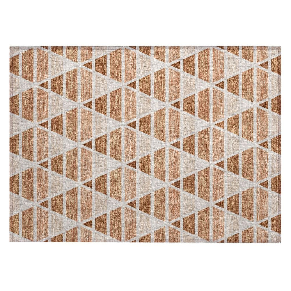 Chantille Machine Washable Indoor/Outdoor Abstract ACN2734 Terracotta 3 ft. x 4 ft. Area Rug price history on PriceWatchPro