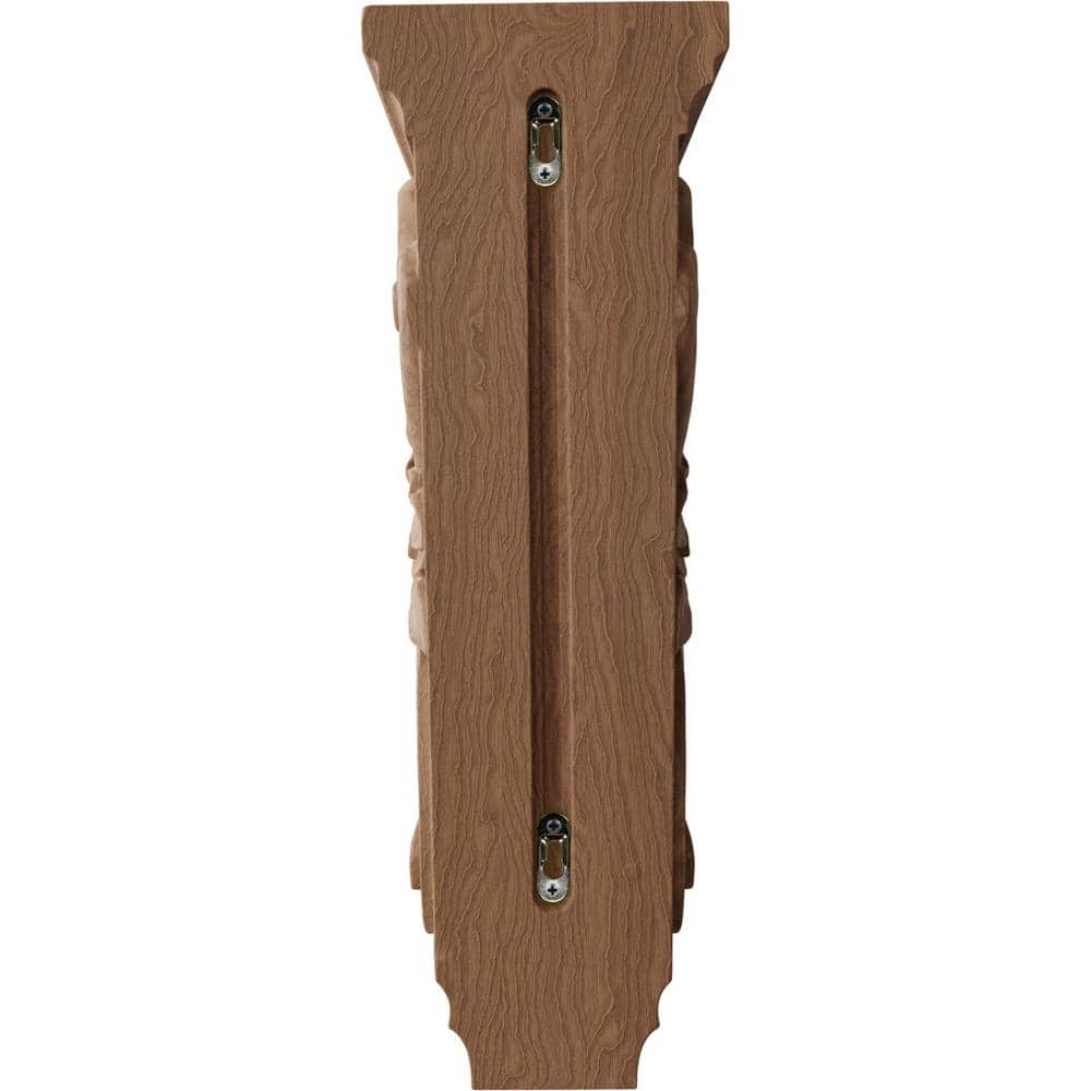Mahogany Hand-Carved Extra Large Acanthus Wood Corbel