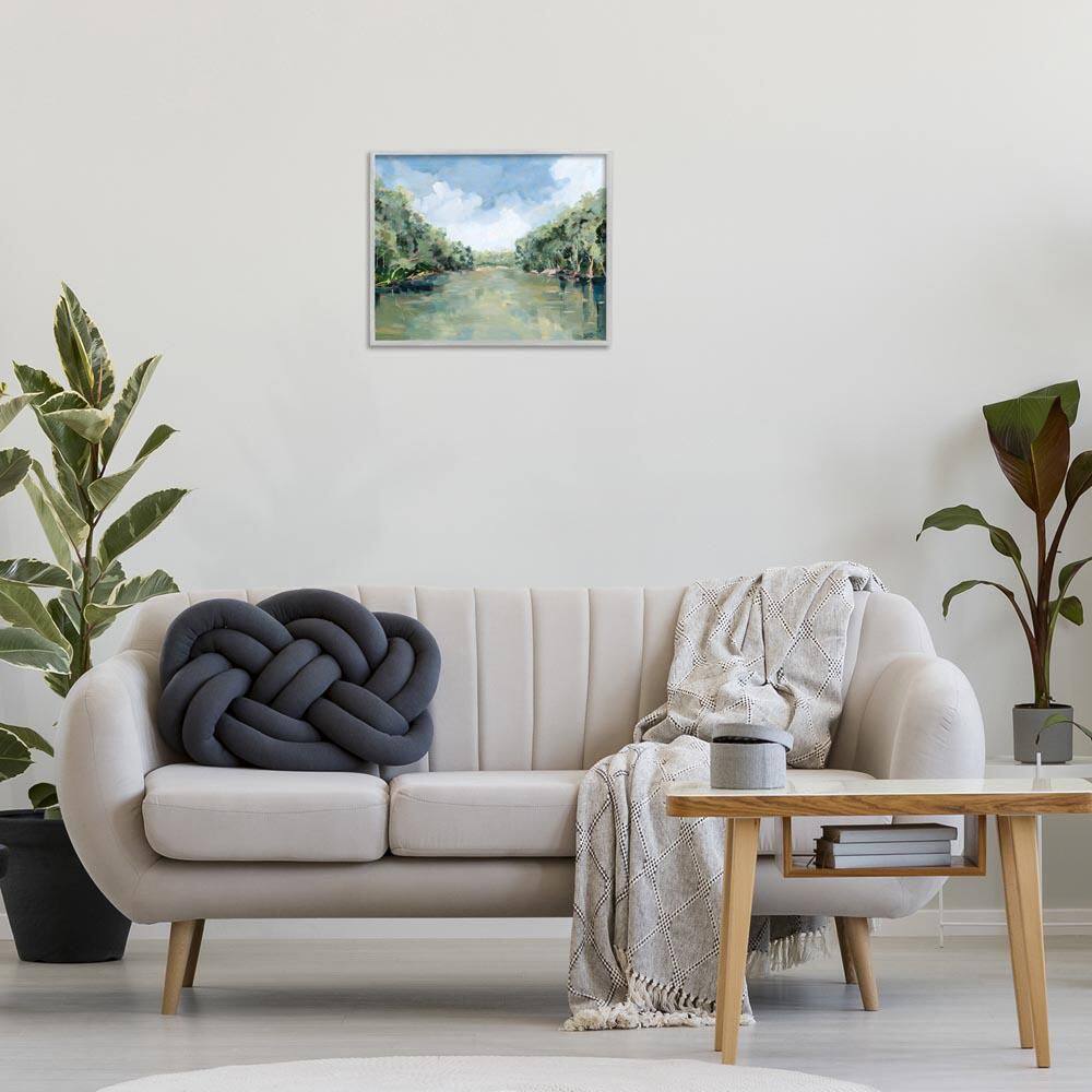 Serene Reflective Nature by Meredith Howse Gray Framed Nature Giclee Art Print 16 in. x 20 in. price history on PriceWatchPro