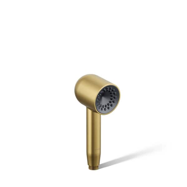 KOHLER Statement 1-Spray Patterns with 1.75 GPM 2.5 in. Wall Mount Handheld Shower Head in Vibrant Brushed Moderne Brass