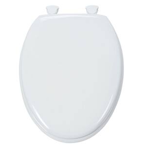 Lift-Off Elongated Closed Front Toilet Seat in White