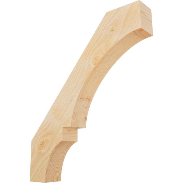 Ekena Millwork 4"W x 24"D x 28"H Balboa Rough Sawn Knee Brace, Douglas Fir