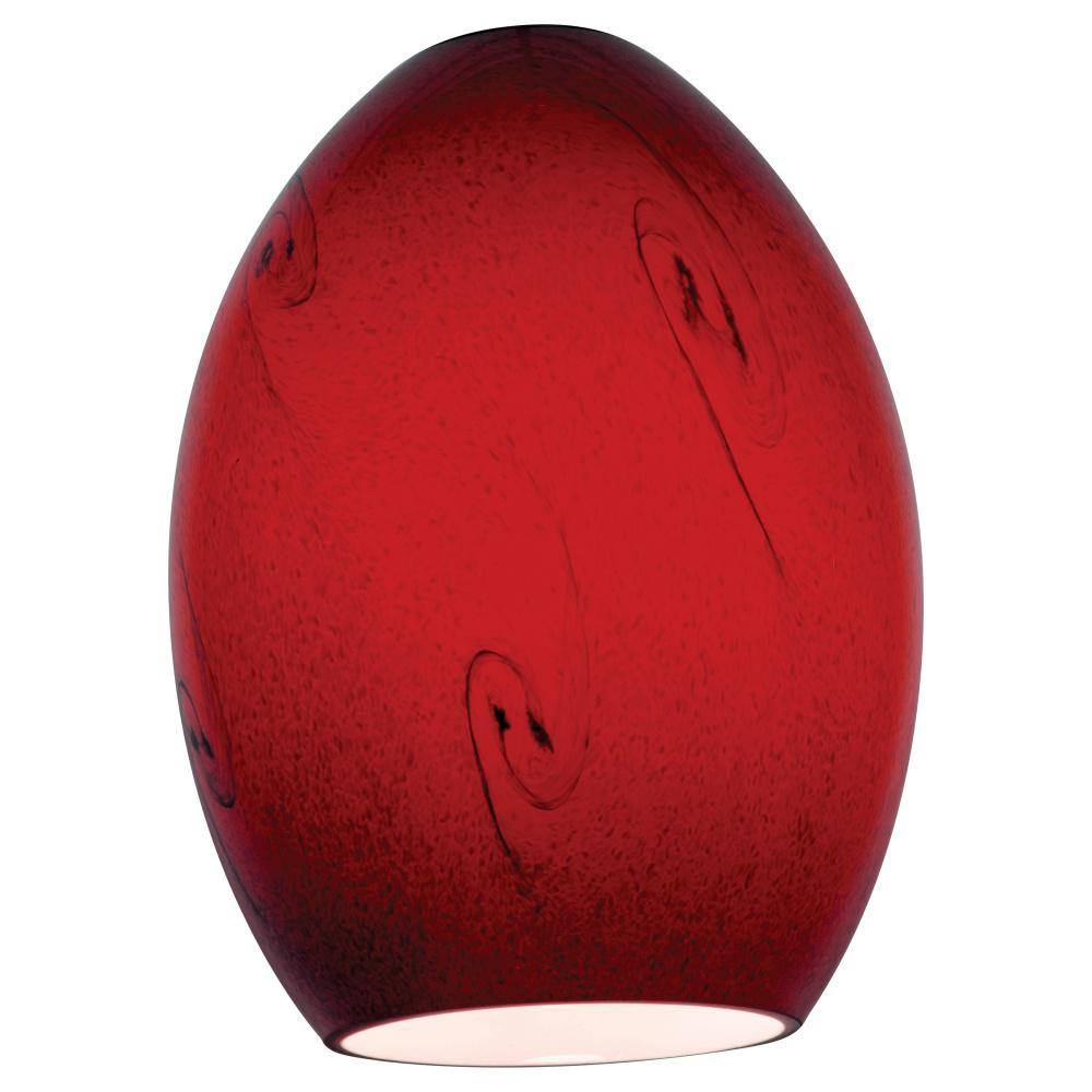 Firebird Red Sky Glass Pendant Shade, 9" Height
