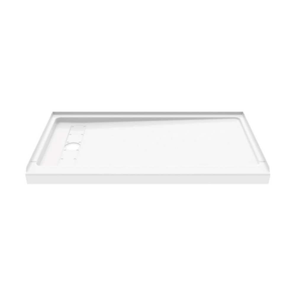 ShowerCast 60 in. L x 30 in. W Alcove Shower Pan Base with Left Hand Drain 8.5 in. from Wet Wall price history on PriceWatchPro