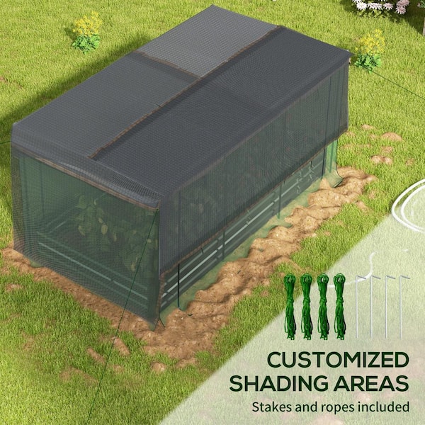 Outsunny Dark Gray Galvanized Steel Raised Garden Bed