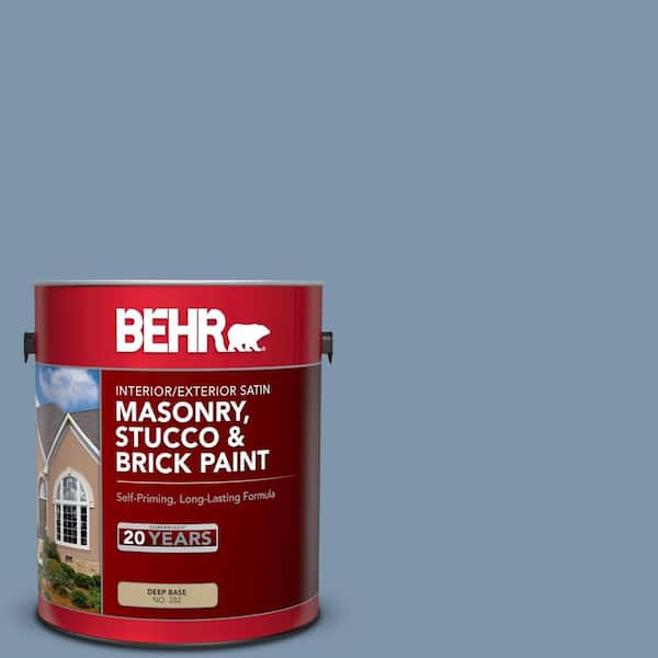 BEHR 1 gal. #560F-5 Bleached Denim Satin Interior/Exterior Masonry, Stucco and Brick Paint