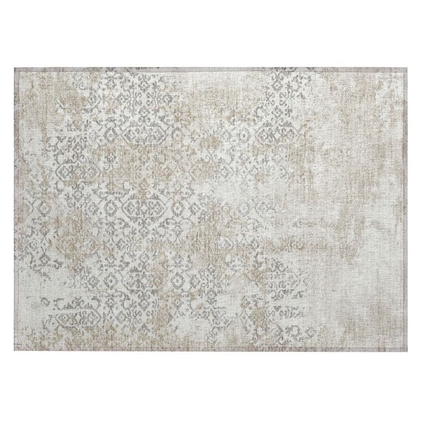 Chantille Machine Washable Indoor/Outdoor Abstract ACN2788 Ivory 2 ft. x 3 ft. Accent Rug