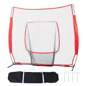 7 x 7 ft. Baseball Softball Practice Net, Portable Baseball Training Net for Hitting Batting Catching Pitching