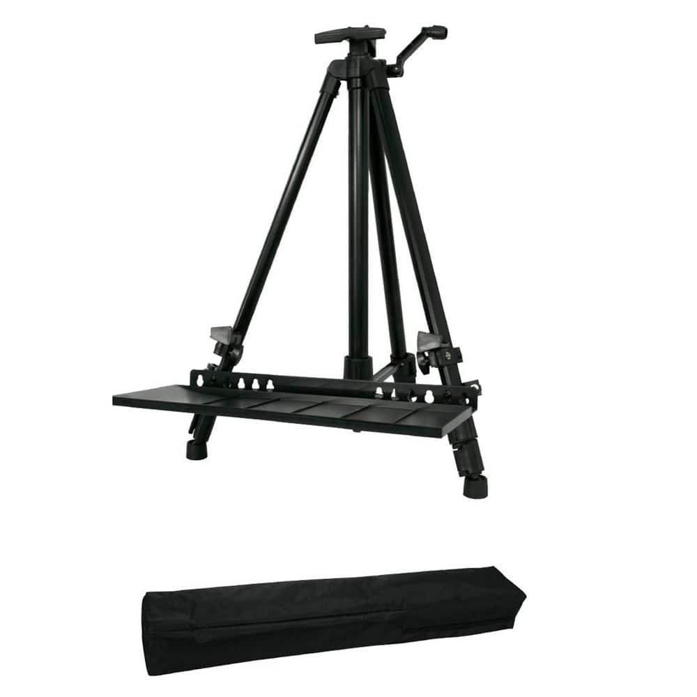 "Adjustable Artist Easel Stand, 1 Piece, 20""-61"" Height, Aluminum Tripod with Tray and Carry Bag, Black" price history on PriceWatchPro