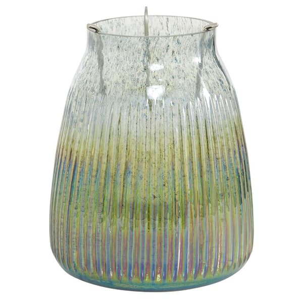 Litton Lane Multi-Colored Glass Contemporary Candle Holder