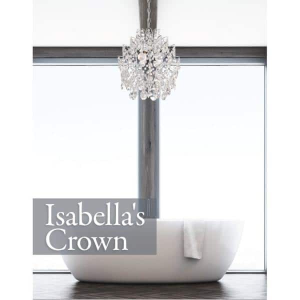 Elegant Chrome Mini Chandelier with Crystal Accents, 3-Light