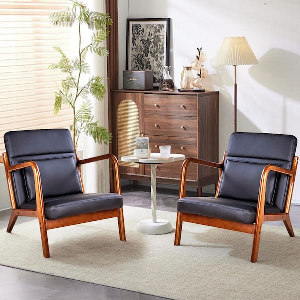 HOMCOM Mid Century Modern Accent Chair Linen Fabric Lounge Seat With Tufted Back Padded Cushion Grey A2 14219536