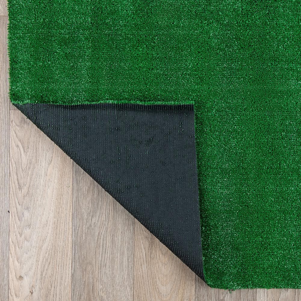 Green Synthetic Turf Indoor Outdoor Area Rug 5' x 7'