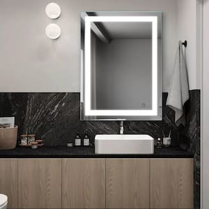 24 in. W x 32 in. H Rectangular Frameless LED Light Anti-Fog Wall Mounted Bathroom Vanity Mirror