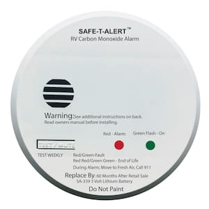 RV carbon Monoxide Alarm Battery Operated, White