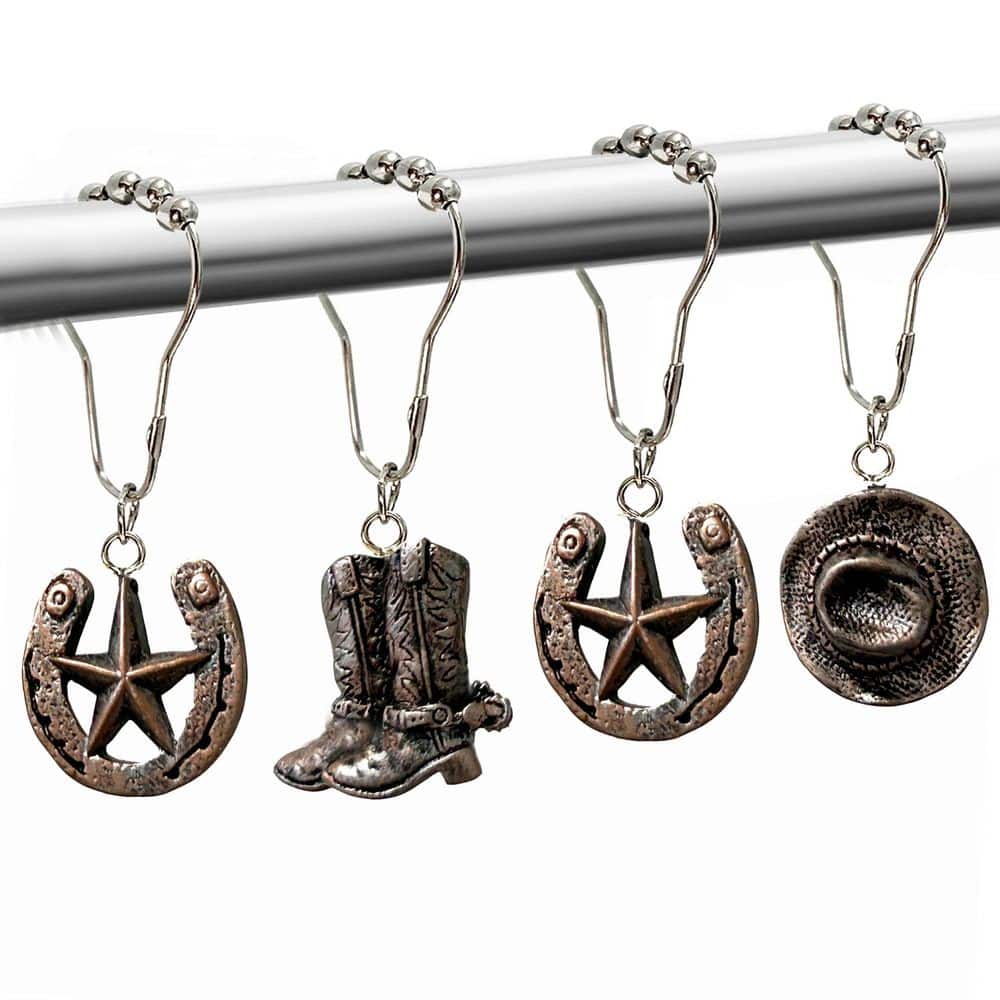 Western Cowboy Shower Curtain Hooks 12 Pack Resin Rings for Rustic Country Bathroom Decor Rings and Hooks price history on PriceWatchPro