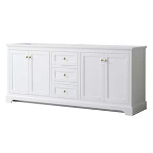 Avery 79 in. W x 21.75 in. D x 34.25 in. H Bath Vanity Cabinet without Top in White