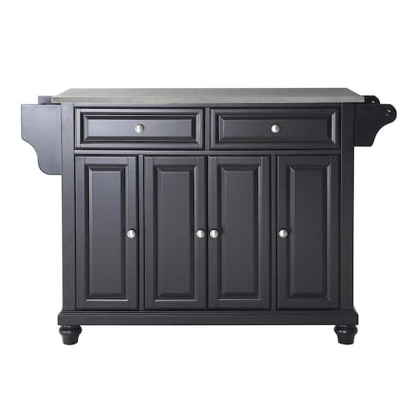 CROSLEY FURNITURE Cambridge Kitchen Island with Stainless Steel Top