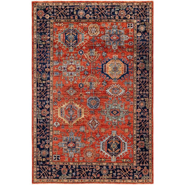 Serapi Red 6 x 9 Tribal Wool Indoor Area Rug