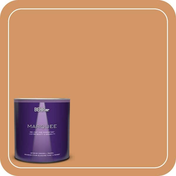 BEHR MARQUEE 1 qt. #280D-5 Glazed Pecan Eggshell Enamel Interior Paint & Primer