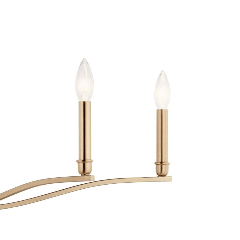 Champagne Bronze 6-Light Candle Style Chandelier