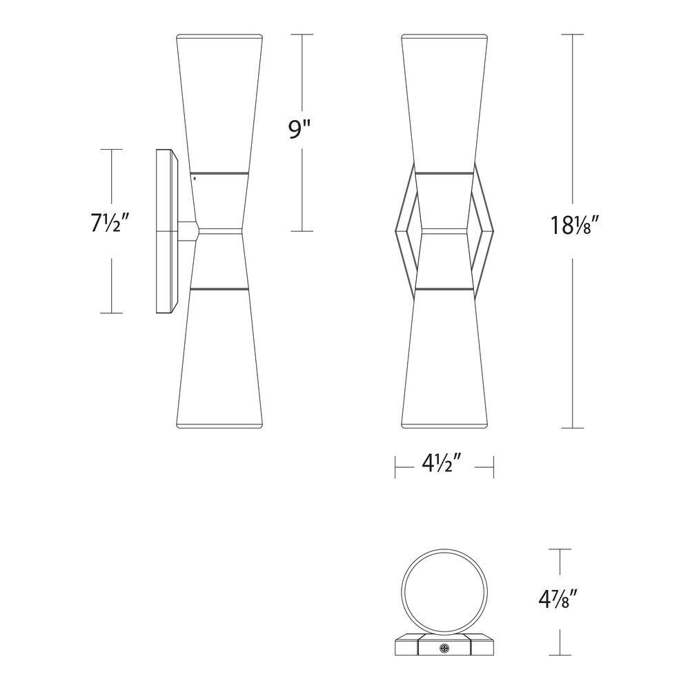 Locke Brushed Nickel LED Outdoor Wall Light
