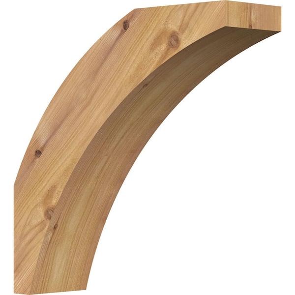 Ekena Millwork 3 1/2"W x 12"D x 12"H Thorton Smooth Knee Brace, Western Red Cedar