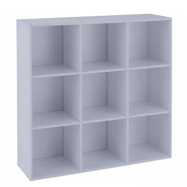 36 in. H x 36 in. W x 11.5 in. D  Lavender Wood 9- Cube Organizer