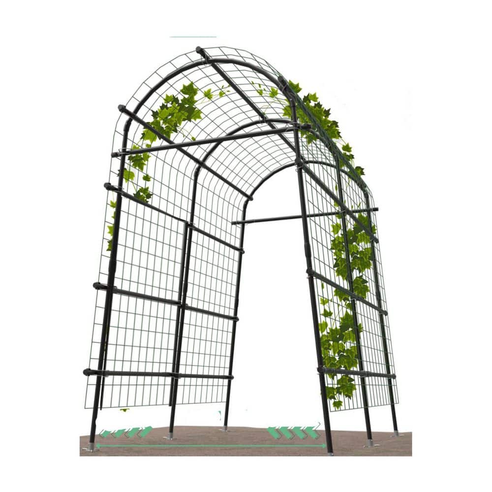 84 in. Polyethylene Coated Stainless Steel Garden Trellis for Climbing Plants, Outdoor Arch, Cucumber Support price history on PriceWatchPro