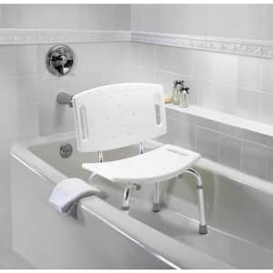 Adjustable Shower Chair in White