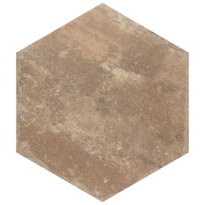 Brickyard Hex Beige 8-1/2 in. x 9-7/8 in. Porcelain Floor and Wall Tile (13.05 sq. ft./Case)