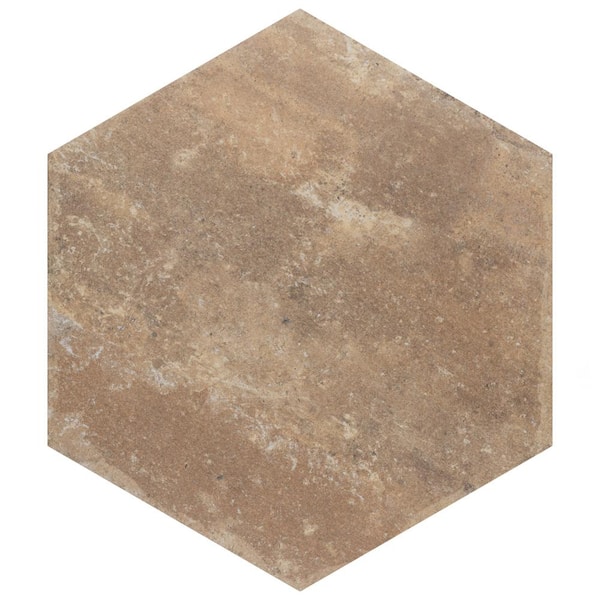 Merola Tile Brickyard Hex Beige 8-1/2 in. x 9-7/8 in. Porcelain Floor and Wall Tile (13.05 sq. ft./Case)