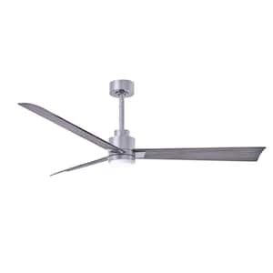 Alessandra 56 in. Integrated LED Indoor/Outdoor Nickel Ceiling Fan with Remote Control Included