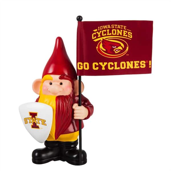 Evergreen 10 in. x 6 in. Iowa State University NCAA Garden Gnome with Team Flag