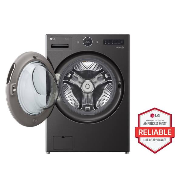 Reviews For Lg 5.0 Cu. Ft. Stackable Smart Front Load Washer In Black 