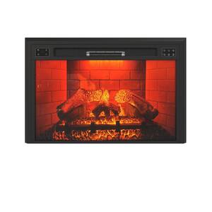 35 in. 1500-Watt/5120 BTU Built-In/Recessed Electric Fireplace Insert with Remote Control & Double Overheat Protection