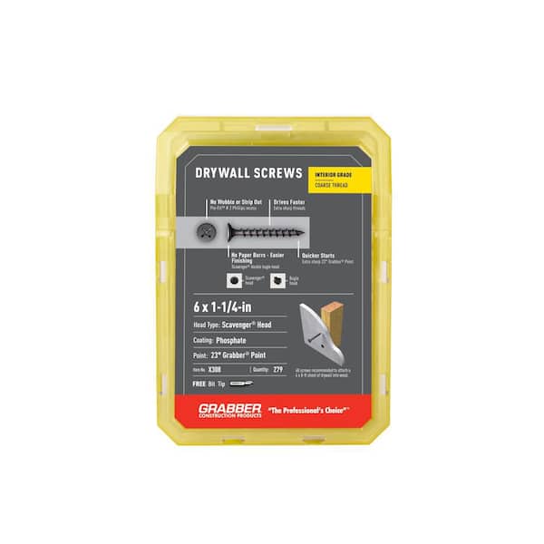 #6 x 1-1/4 in. Phillips Bugle Head Drywall Screw (1-Pack)