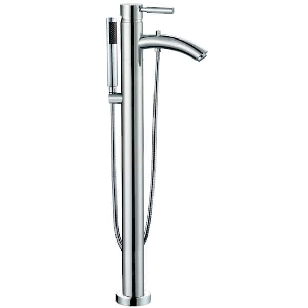 Wyndham Collection Taron Single-Handle Freestanding Tub Faucet in Polished Chrome