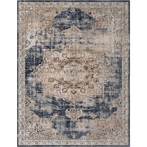 Chateau Roosevelt Dark Blue 10 ft. x 13 ft. 1 in. Area Rug