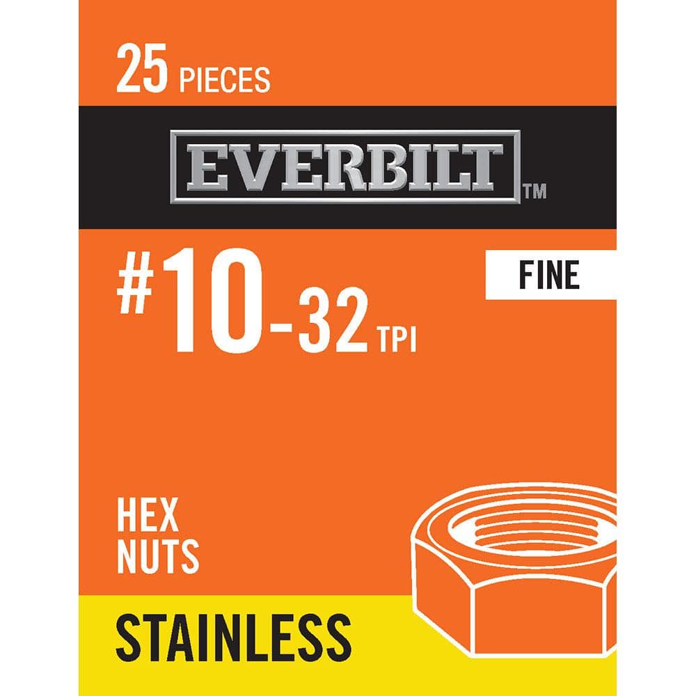 "#10-32 Stainless Steel Machine Screw Nut (25-Pack)" price history on PriceWatchPro